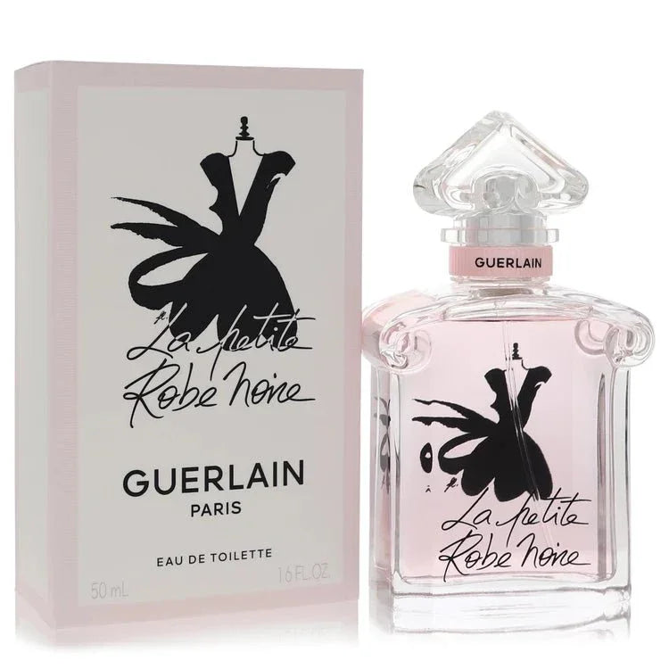 Guerlain La Petite Robe Noire perfume bottle and packaging on a white background