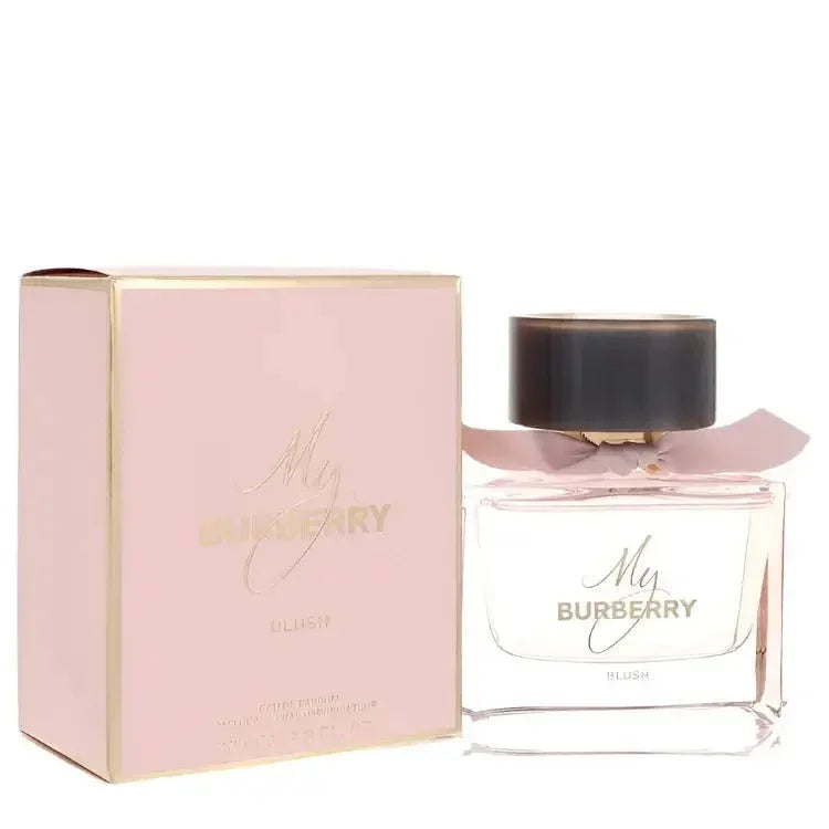 My Burberry Blush perfume bottle — Fresh floral fruity fragrance with pomegranate, rose petals, apple, and jasmine notes