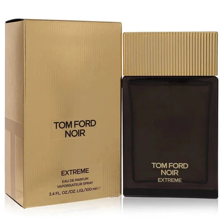 Tom Ford Noir Extreme Eau de Parfum bottle and gold box, luxury men's fragrance