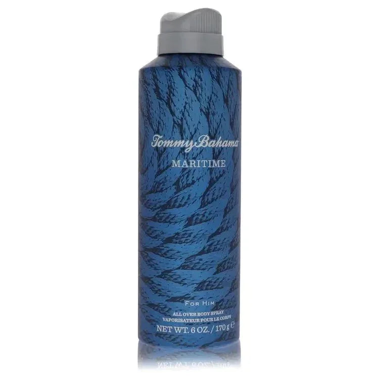 Tommy Bahama Maritime luxury cologne bottle highlighting a crisp marine structure and nautical design — an uplifting woody aquatic fragrance blending bergamot, clary sage, juniper, water lily, cedarwood, and sandalwood accords