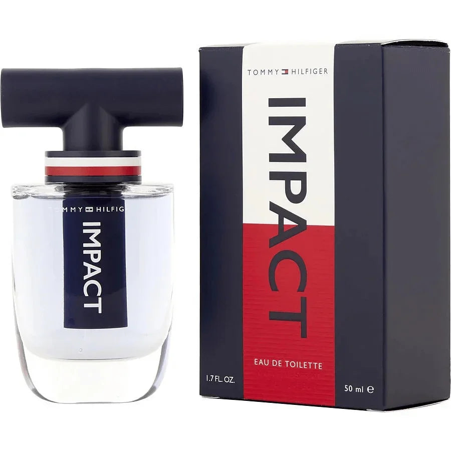 Tommy Hilfiger Impact Eau de Toilette cologne bottle and box, 50ml, designer fragrance
