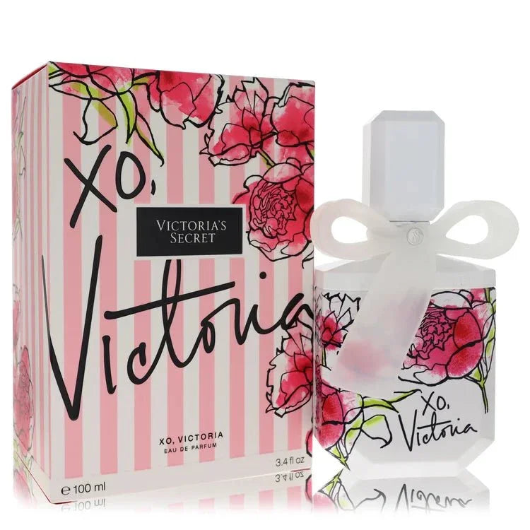 Victoria's Secret XO Victoria Eau de Parfum bottle — luxury women's fresh floral fragrance featuring vibrant notes of lady apple, Victoria rose, and English ivy