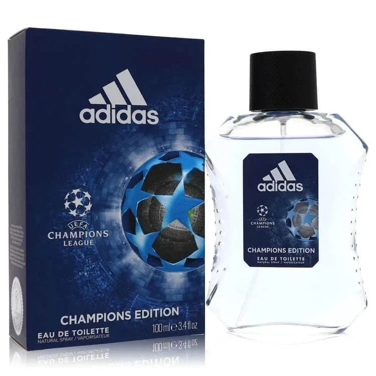 Adidas UEFA Champions Edition eau de toilette spray with box and soccer ball design