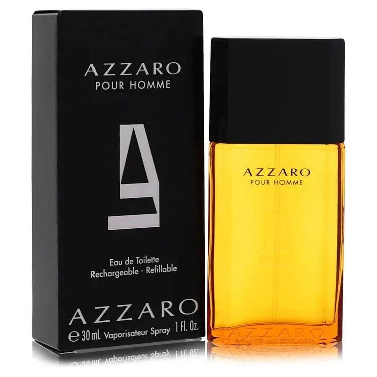 Azzaro Pour Homme eau de toilette spray 30ml with black box and amber bottle for men