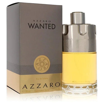 Azzaro Wanted Eau de Toilette spray for men with gold and silver box and bottle, 150ml