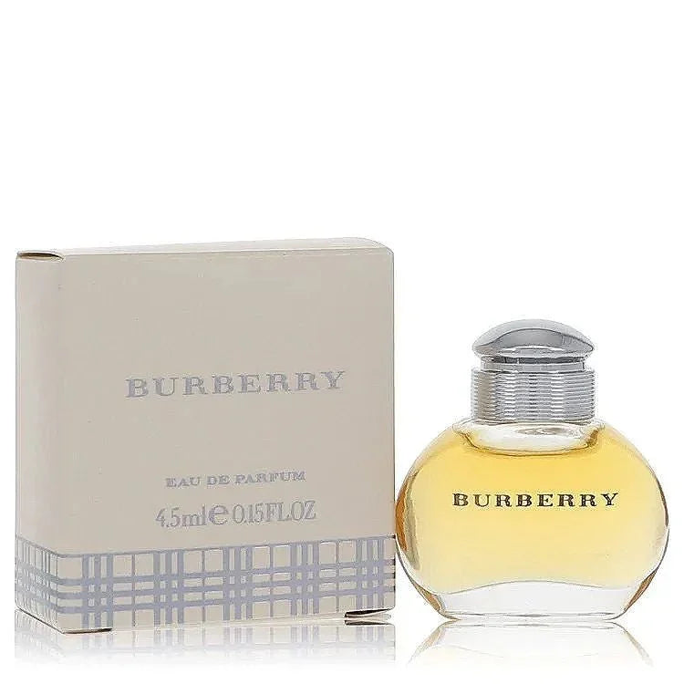 Burberry Eau de Parfum spray for women with beige box and round glass bottle