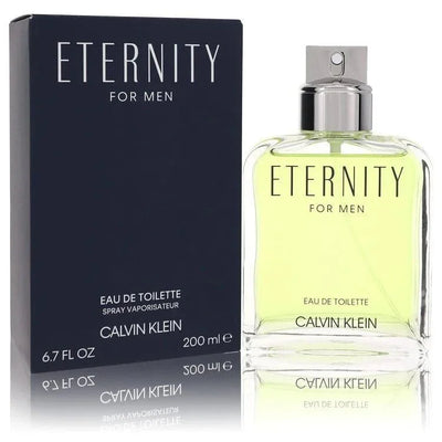 Eternity for Men Eau de Toilette spray 200ml bottle and box, Calvin Klein fragrance