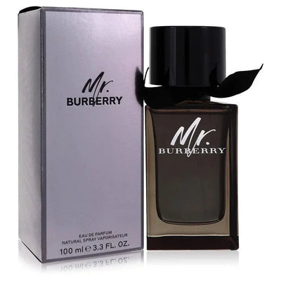 Mr. Burberry Eau de Parfum spray bottle and box, 100ml men's fragrance
