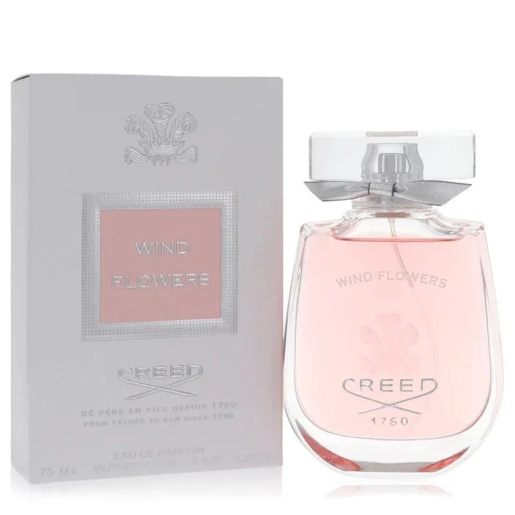 Wind Flowers perfume bottle and box, floral eau de parfum for women, 75ml