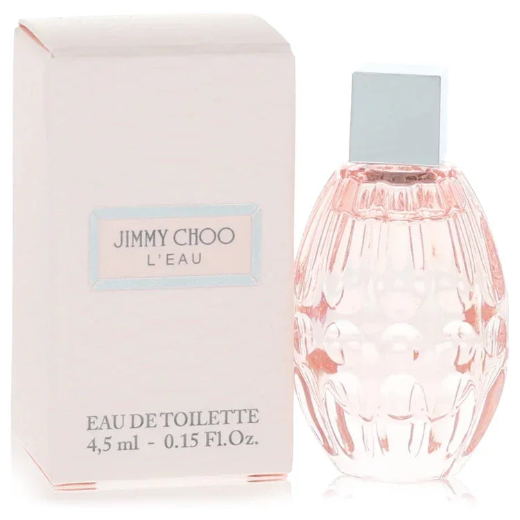 Jimmy Choo L'Eau perfume bottle and packaging on a white background