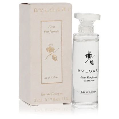 Bulgari Eau Parfumée au thè blanc cologne bottle and packaging on a white background