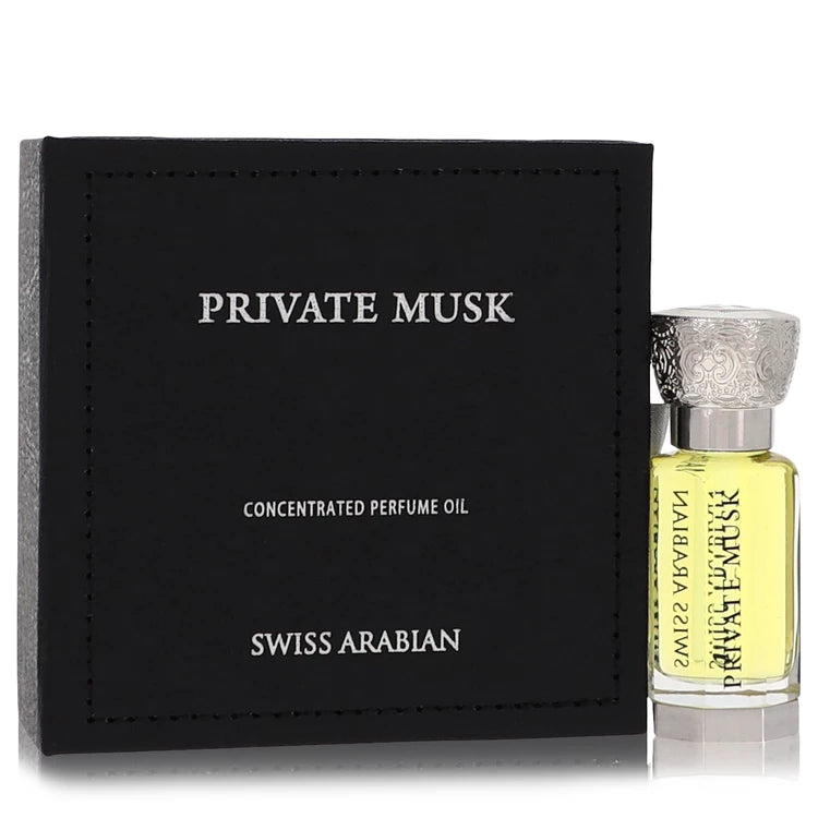 Swiss Arabian Private Musk Perfume bottle - concentrated perfume oil with saffron, jasmine, caramel and white amber
