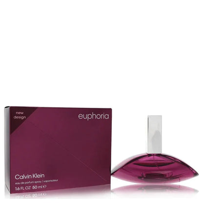 Calvin Klein Euphoria perfume bottle and packaging on a white background