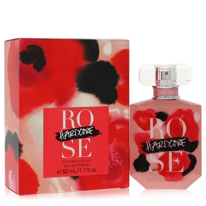 Victoria's Secret Hardcore Rose Perfume signature luxury glass flacon displaying its premium chic, edgy lines and bold structural contours against a solid backdrop