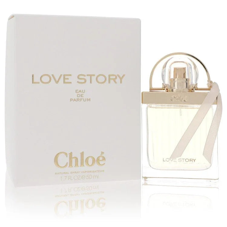 1.7 oz Chloe Love Story perfume bottle - floral women's fragrance with neroli, orange blossom, stephanotis, musk and cedar