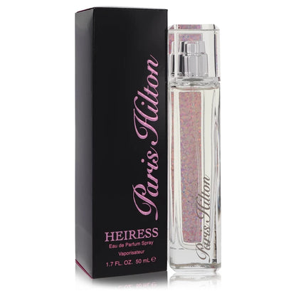Paris Hilton Heiress Eau de Parfum bottle — luxury women's fruity floral fragrance featuring refreshing notes of passion fruit, champagne mimosa, and honeysuckle