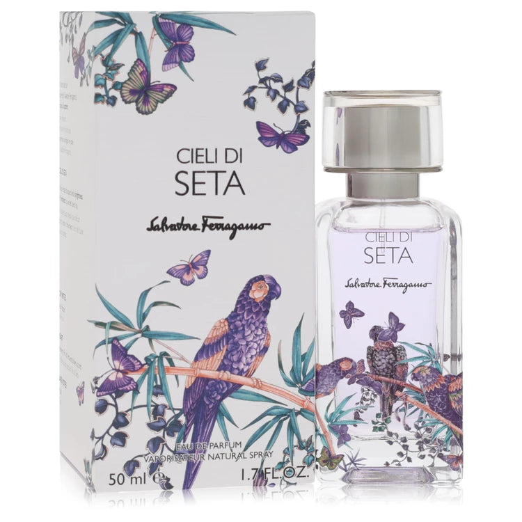 Salvatore Ferragamo Cieli Di Seta perfume bottle floral woody fragrance