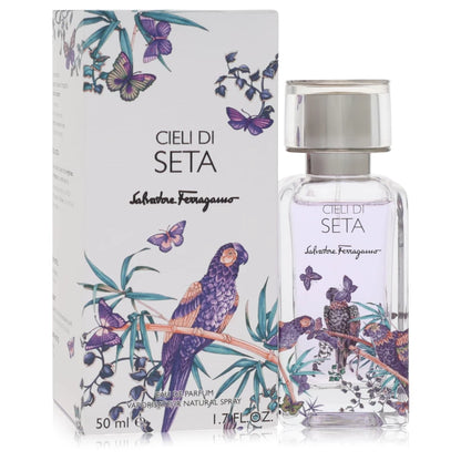 Salvatore Ferragamo Cieli Di Seta perfume bottle floral woody fragrance