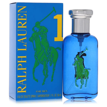 Ralph Lauren Big Pony blue bottle and packaging on a white background