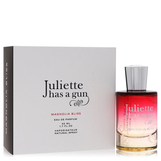 Perfume bottle and packaging of 'Juliette has a Gun Magnolia Bliss' on a white background