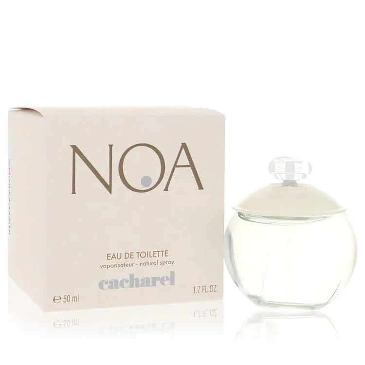 Cacharel Noa Eau de Toilette bottle and packaging on a white background