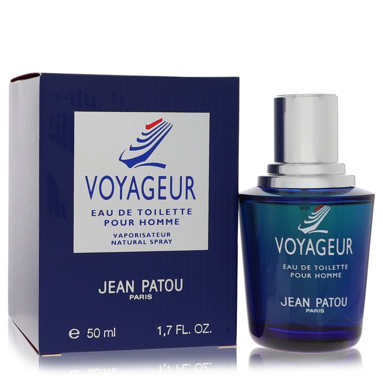 Jean Patou Voyageur Eau de Toilette for men with packaging on a white background