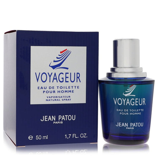 Jean Patou Voyageur Eau de Toilette for men with packaging on a white background
