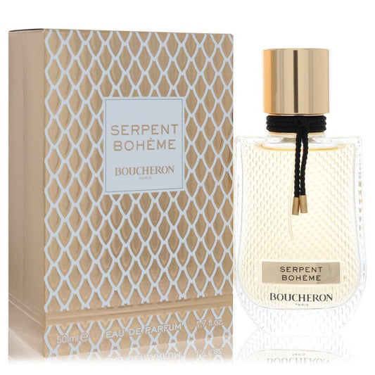 Boucheron Serpent Bohème perfume bottle and packaging on a white background