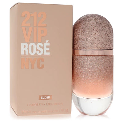 Carolina Herrera 212 VIP Rosé Elixir Perfume bottle — chypre floral fruity women’s EDP with blackcurrant, lychee, mandarin, rose, freesia, vanilla, patchouli, and musk.
