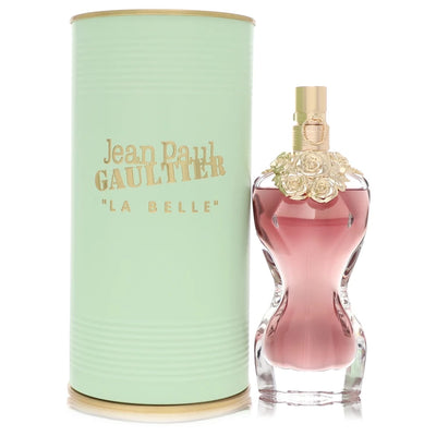Jean Paul Gaultier La Belle Perfume bottle — amber vanilla women’s Eau de Parfum with green pear, bergamot, vanilla pod, floral notes, leather, vetiver, amber, and musk.