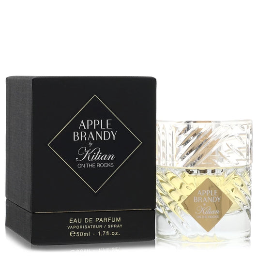 Kilian Apple Brandy on the Rocks Eau de Parfum bottle — iced fruity woody amber unisex perfume with bergamot, pineapple, apple brandy accord, rum, vanilla, ambroxan, and cedarwood notes.