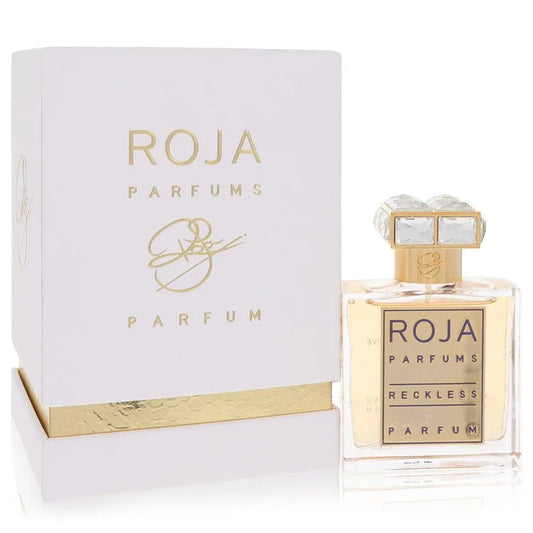 Roja Reckless Pour Femme bottle - floral gourmand perfume with mandarin, Rose de Mai, vanilla and benzoin