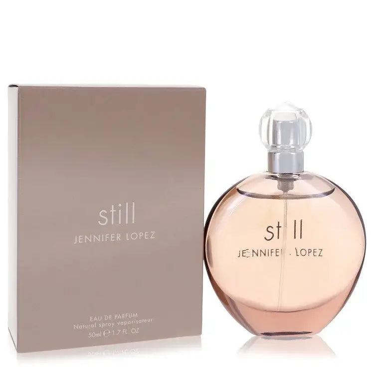 Still by Jennifer Lopez perfume bottle and box, a sophisticated fragrance launched in 2003.