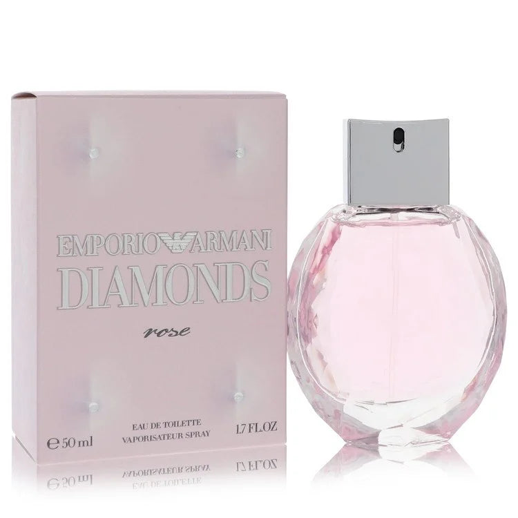 “Emporio Armani Diamonds Rose women’s perfume bottle with Lychee, Rose, and Peony notes”