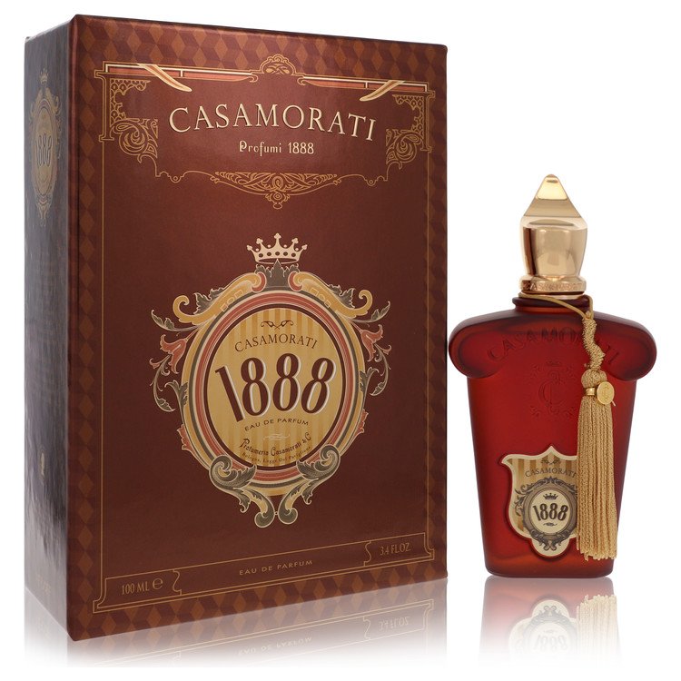 Casamorati 1888 perfume bottle and packaging on a white background