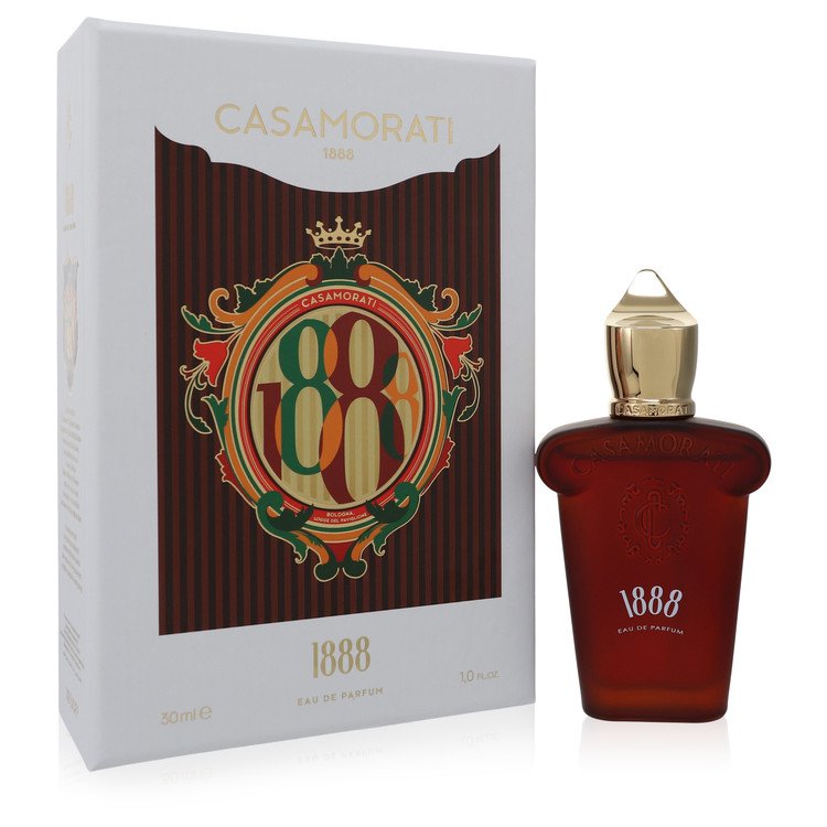 Casamorati 1888 perfume bottle and packaging on a white background
