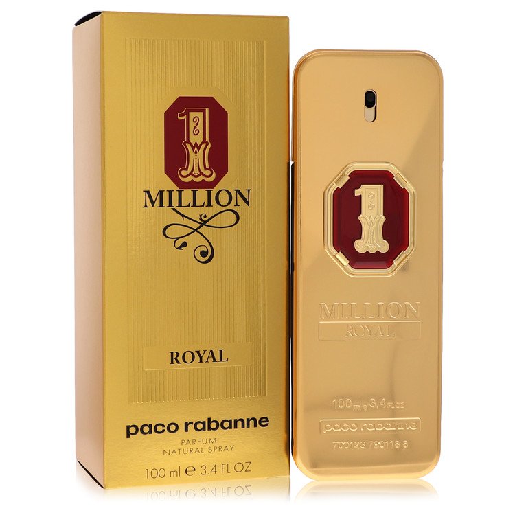 Paco Rabanne 1 Million Royal perfume bottle and packaging on a white background