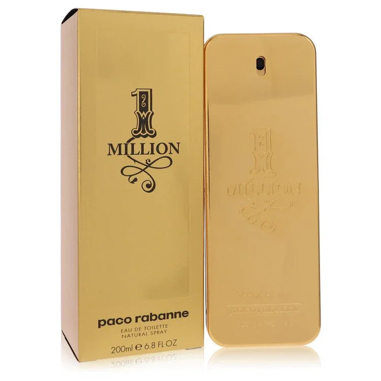 Paco Rabanne 1 Million perfume bottle and packaging on a white background