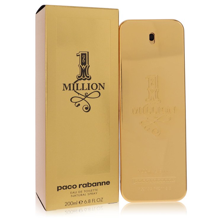 Paco Rabanne 1 Million perfume bottle and packaging on a white background