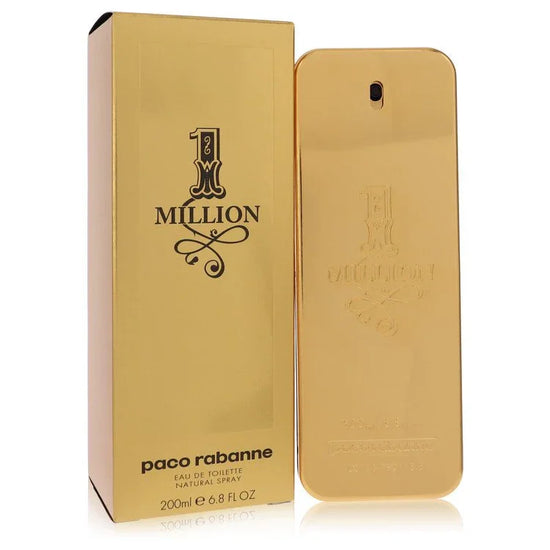 Paco Rabanne 1 Million perfume bottle and packaging on a white background