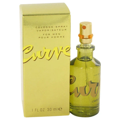 Liz Claiborne Curve Cologne bottle — fresh green aromatic men’s Eau de Cologne with juniper berries, lavender, lemon, pineapple, cactus, ginger, violet, amber, musk, sandalwood, and vetiver.