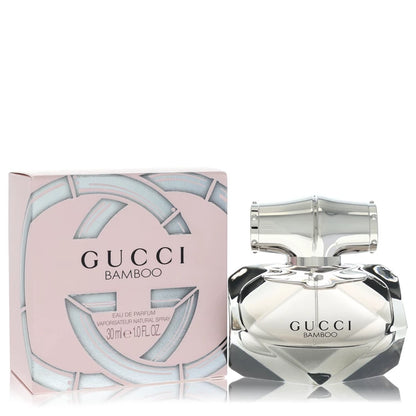 Gucci Bamboo perfume bottle and packaging on a white background 1 oz Eau De Toilette Spray