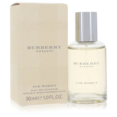 Burberry Weekend for Women Perfume bottle — fresh floral fragrance with mignonette, mandarin, blue hyacinth, peach blossom, iris, violet root, sandalwood, and musk by Nathalie Lorson