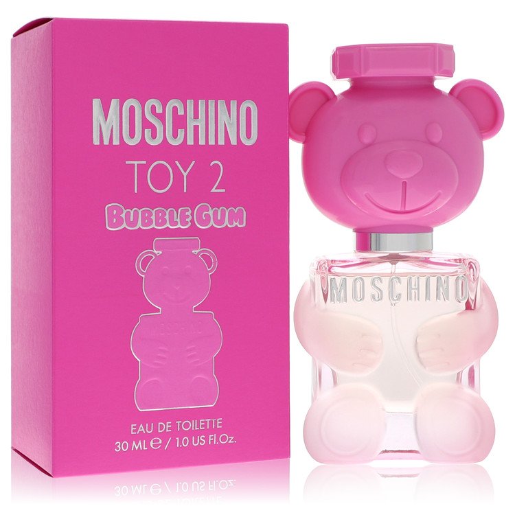 Moschino Toy 2 Bubble Gum perfume bottle and packaging on a white background