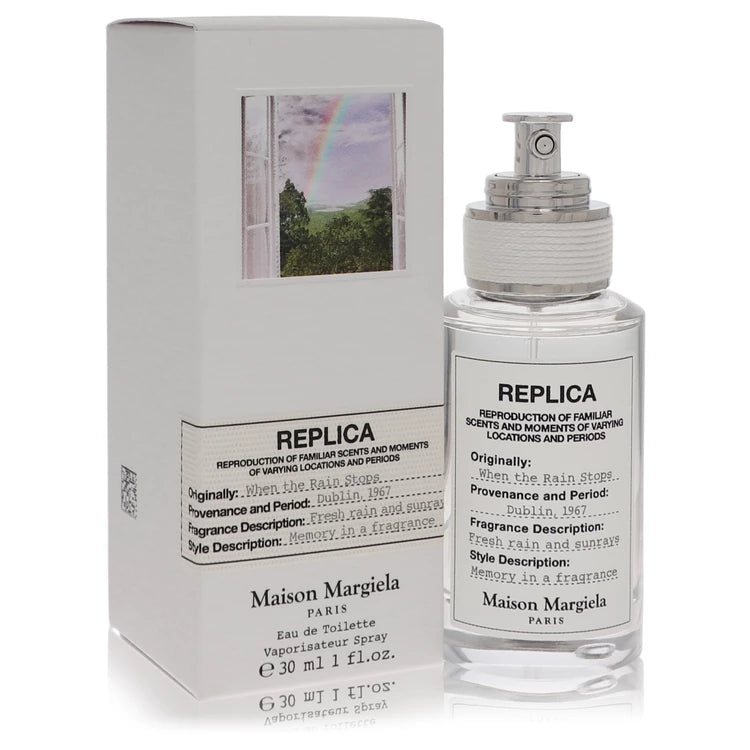 1 oz Replica When The Rain Stops Perfume bottle - woody aquatic fragrance with bergamot, rose, patchouli and moss
