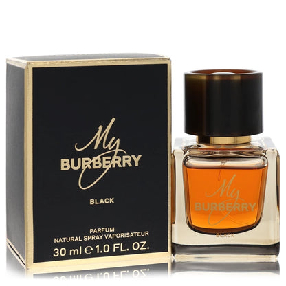 Burberry perfume bottle and packaging on a white background