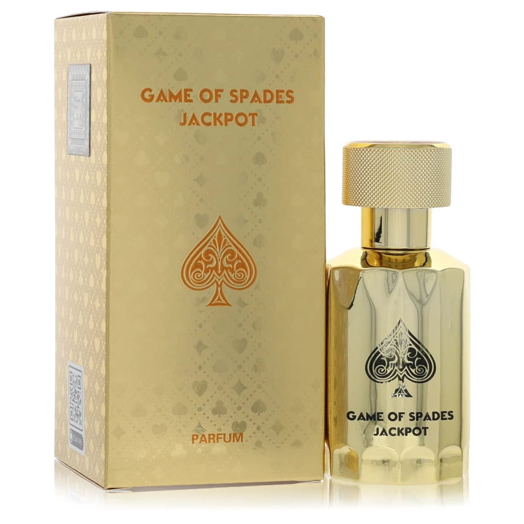 Jo Milano Game of Spades Jackpot Perfume bottle - unisex citrus fruity amber vanilla fragrance with bergamot, musk and sweet notes
