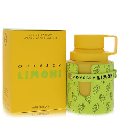 Odyssey Limoni perfume bottle and packaging on a white background