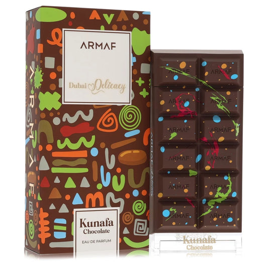 Armaf Delights Dubai Delicacy Kunafa Chocolate Eau de Parfum bottle — gourmand sweet EDP with toasted pastry, cocoa, vanilla, caramel and amber