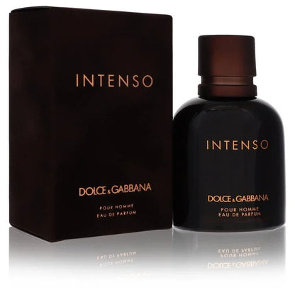 Dolce & Gabbana Intenso Cologne bottle — Woody Aromatic men fragrance with aquatic notes, basil, tobacco, moepel accord, sandalwood, and cypress